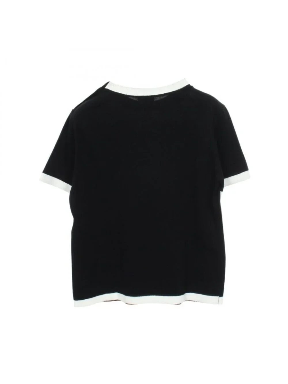 Chanel Short Sleeve T-Shirt CC Logo Button Cotton